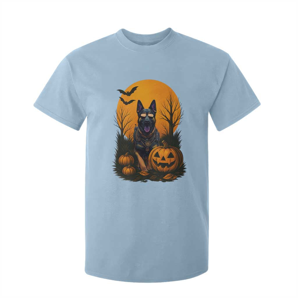 Cool German Shepherd Police Dog Celebrate Halloween T Shirt For Kid TS12 Light Blue Print Your Wear