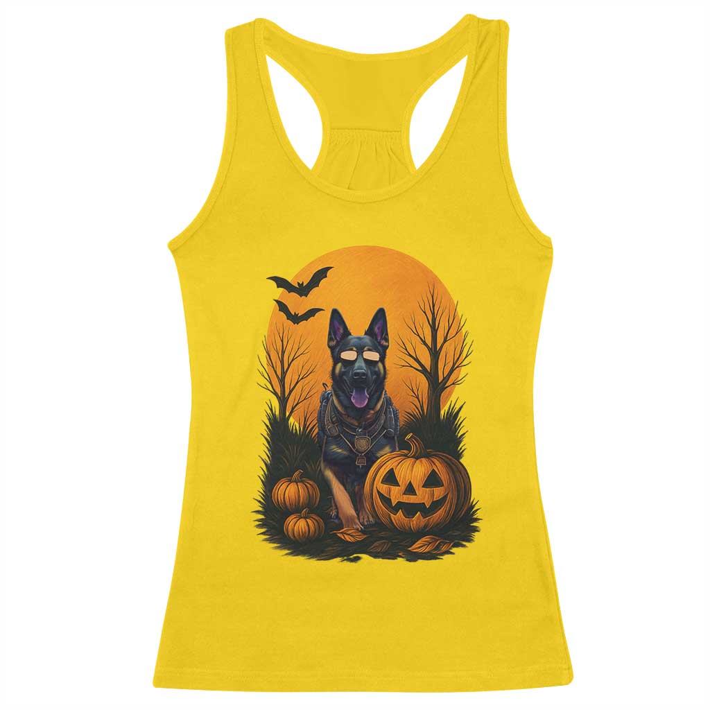 Cool German Shepherd Police Dog Celebrate Halloween Racerback Tank Top TS12 Daisy Print Your Wear