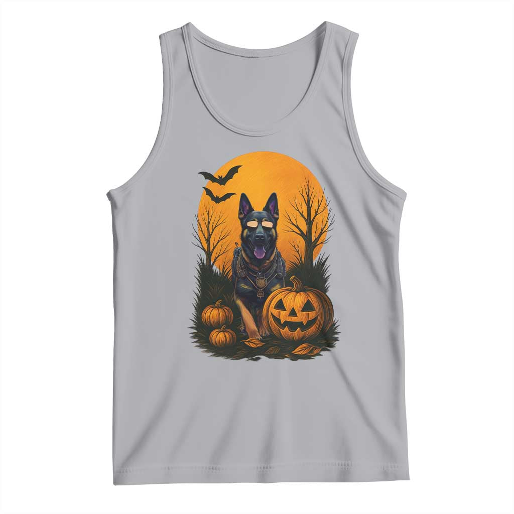 Cool German Shepherd Police Dog Celebrate Halloween Tank Top TS12 Athletic Heather Print Your Wear