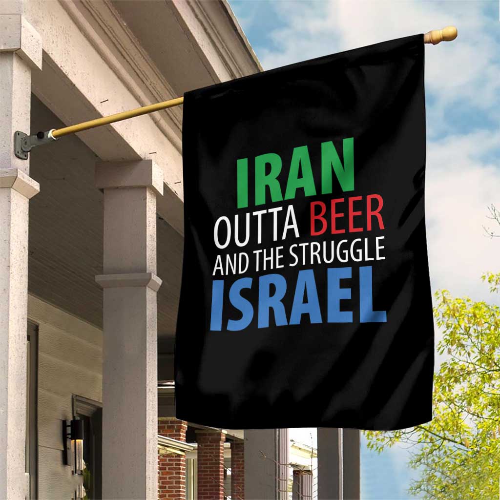 Iran And Israel Political Satire Garden Flag The Great Beer Struggle TS12 Print Your Wear