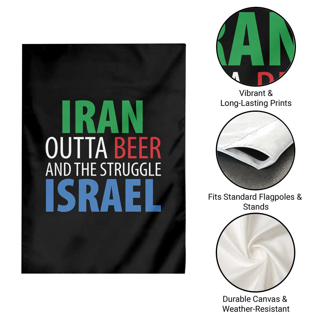 Iran And Israel Political Satire Garden Flag The Great Beer Struggle TS12 Print Your Wear