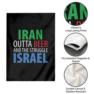 Iran And Israel Political Satire Garden Flag The Great Beer Struggle TS12 Print Your Wear
