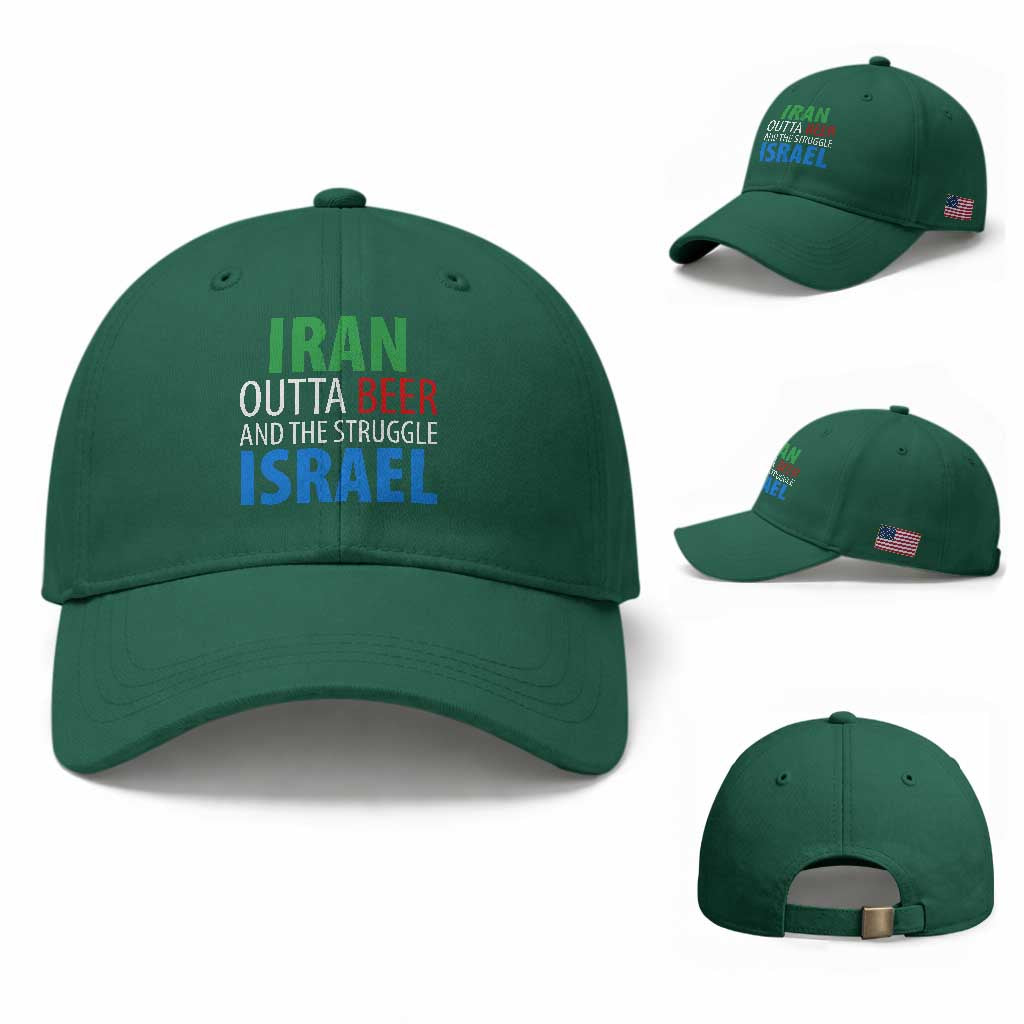 Iran And Israel Political Satire Baseball Cap The Great Beer Struggle TS12 Baseball Cap Universal Fit Irish Green Print Your Wear