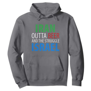 Iran And Israel Political Satire Hoodie The Great Beer Struggle TS12 Charcoal Print Your Wear