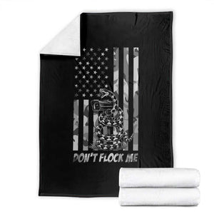 Rattlesnake Surveillance Camera US Flag Camo Graphic Throw Blanket Dont Flock Me TS12 Black Print Your Wear