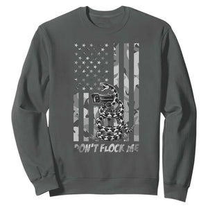 Rattlesnake Surveillance Camera US Flag Camo Graphic Sweatshirt Dont Flock Me TS12 Dark Heather Print Your Wear