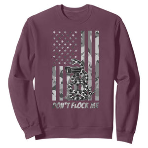 Rattlesnake Surveillance Camera US Flag Camo Graphic Sweatshirt Dont Flock Me TS12 Maroon Print Your Wear