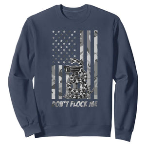 Rattlesnake Surveillance Camera US Flag Camo Graphic Sweatshirt Dont Flock Me TS12 Navy Print Your Wear