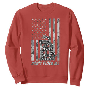 Rattlesnake Surveillance Camera US Flag Camo Graphic Sweatshirt Dont Flock Me TS12 Red Print Your Wear