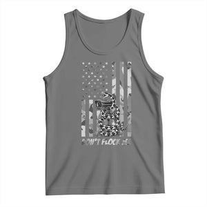 Rattlesnake Surveillance Camera US Flag Camo Graphic Tank Top Dont Flock Me TS12 Black Heather Print Your Wear