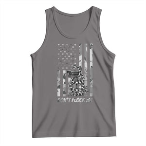 Rattlesnake Surveillance Camera US Flag Camo Graphic Tank Top Dont Flock Me TS12 Deep Heather Print Your Wear