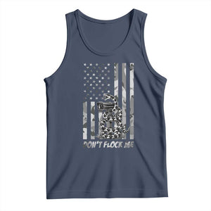 Rattlesnake Surveillance Camera US Flag Camo Graphic Tank Top Dont Flock Me TS12 Navy Print Your Wear
