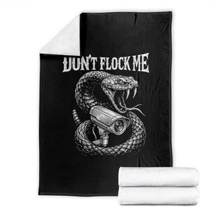 Anti Surveillance Camera Rattlesnake Throw Blanket Dont Flock Me TS12 Black Print Your Wear