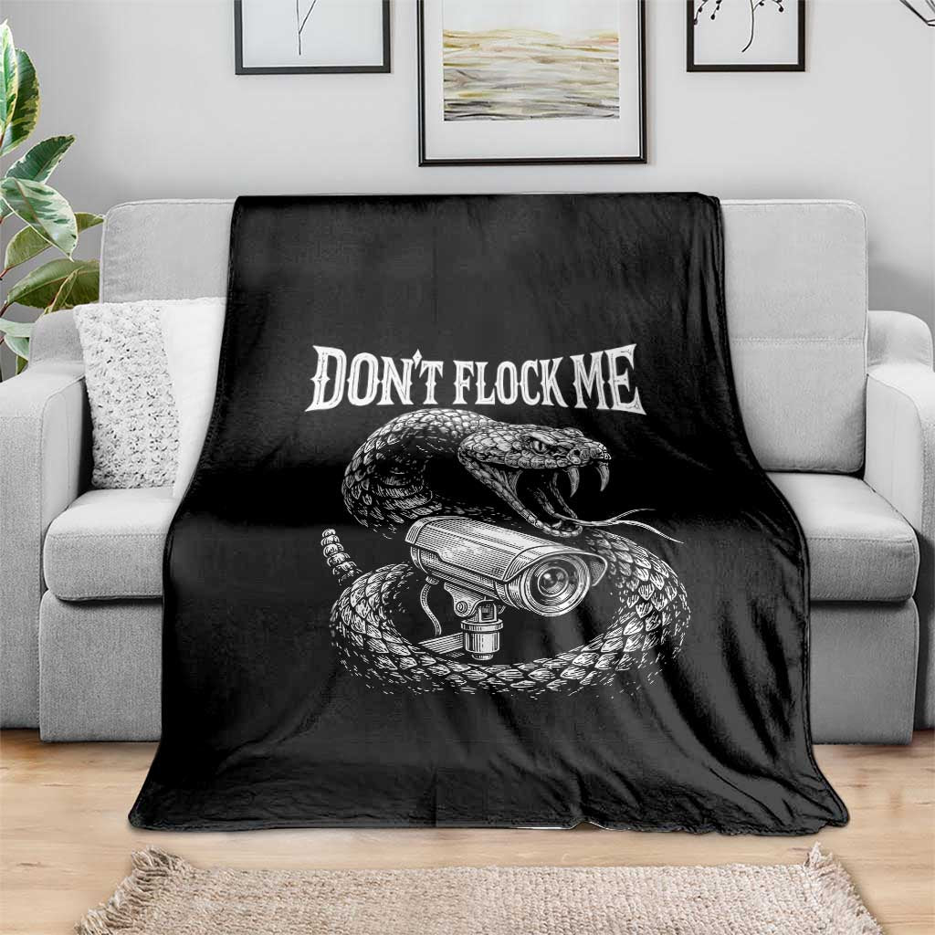 Anti Surveillance Camera Rattlesnake Throw Blanket Dont Flock Me TS12 Print Your Wear