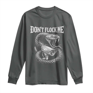 Anti Surveillance Camera Rattlesnake Long Sleeve Shirt Dont Flock Me TS12 Dark Heather Print Your Wear