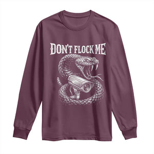 Anti Surveillance Camera Rattlesnake Long Sleeve Shirt Dont Flock Me TS12 Maroon Print Your Wear