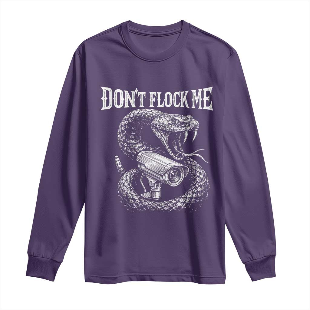 Anti Surveillance Camera Rattlesnake Long Sleeve Shirt Dont Flock Me TS12 Purple Print Your Wear