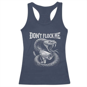 Anti Surveillance Camera Rattlesnake Racerback Tank Top Dont Flock Me TS12 Navy Print Your Wear