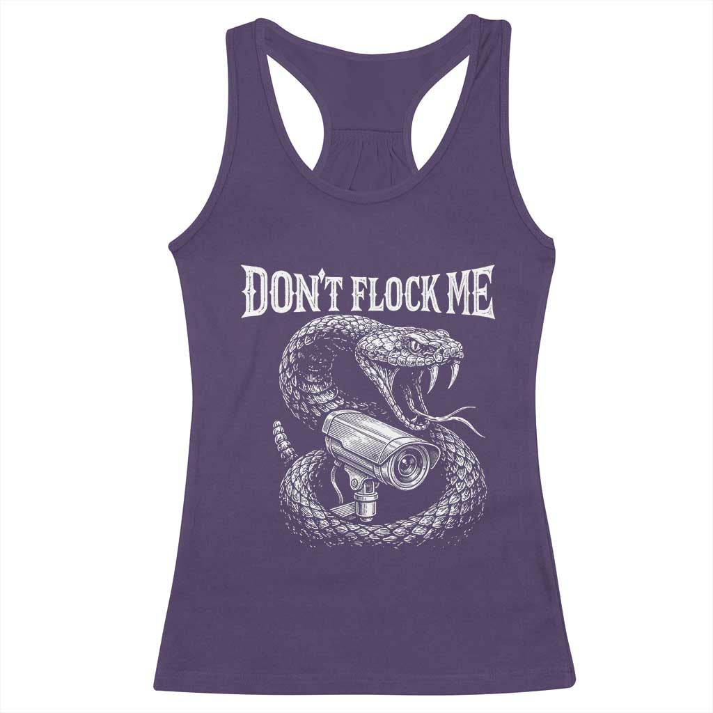 Anti Surveillance Camera Rattlesnake Racerback Tank Top Dont Flock Me TS12 Purple Print Your Wear