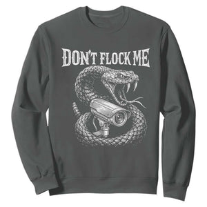 Anti Surveillance Camera Rattlesnake Sweatshirt Dont Flock Me TS12 Dark Heather Print Your Wear
