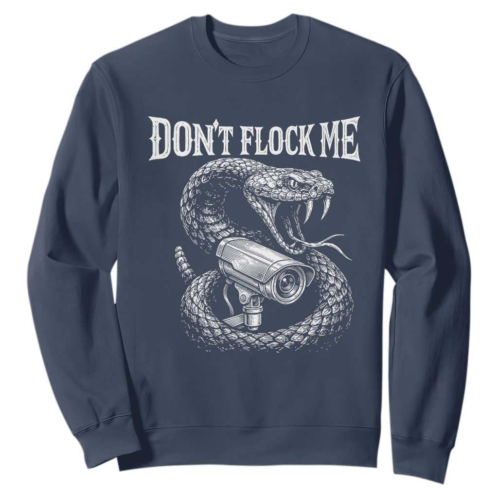 Anti Surveillance Camera Rattlesnake Sweatshirt Dont Flock Me TS12 Navy Print Your Wear