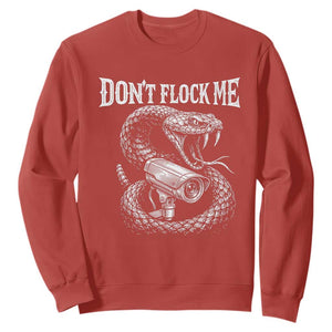 Anti Surveillance Camera Rattlesnake Sweatshirt Dont Flock Me TS12 Red Print Your Wear
