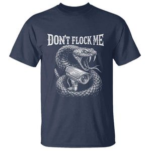 Anti Surveillance Camera Rattlesnake T Shirt Dont Flock Me TS12 Navy Print Your Wear