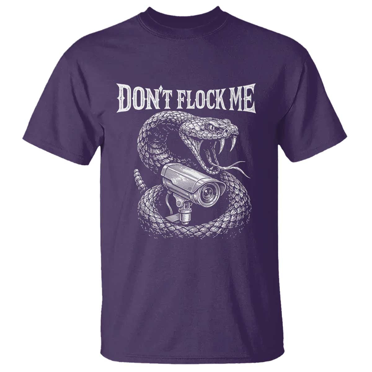 Anti Surveillance Camera Rattlesnake T Shirt Dont Flock Me TS12 Purple Print Your Wear