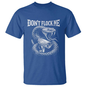 Anti Surveillance Camera Rattlesnake T Shirt Dont Flock Me TS12 Royal Blue Print Your Wear
