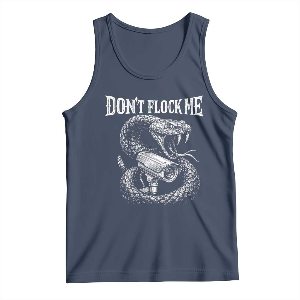 Anti Surveillance Camera Rattlesnake Tank Top Dont Flock Me TS12 Navy Print Your Wear