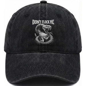 Anti Surveillance Camera Rattlesnake Washed Cotton Baseball Cap Dont Flock Me TS12 Print Your Wear