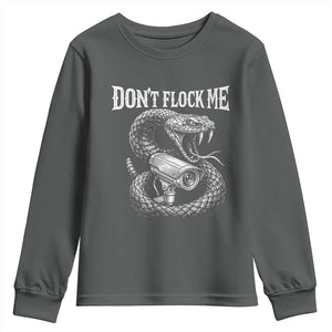 Anti Surveillance Camera Rattlesnake Youth Sweatshirt Dont Flock Me TS12 Dark Heather Print Your Wear