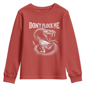 Anti Surveillance Camera Rattlesnake Youth Sweatshirt Dont Flock Me TS12 Red Print Your Wear