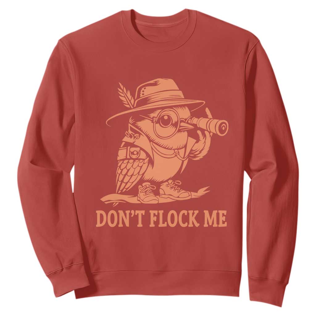 Funny Bird Watching Detective Birdwatcher Sweatshirt Dont Flock Me TS12 Red Print Your Wear
