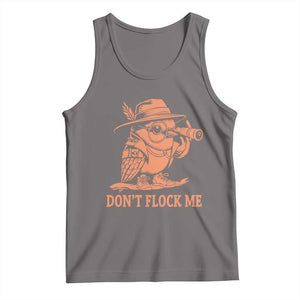 Funny Bird Watching Detective Birdwatcher Tank Top Dont Flock Me TS12 Deep Heather Print Your Wear
