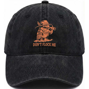Funny Bird Watching Detective Birdwatcher Washed Cotton Baseball Cap Dont Flock Me TS12 Print Your Wear