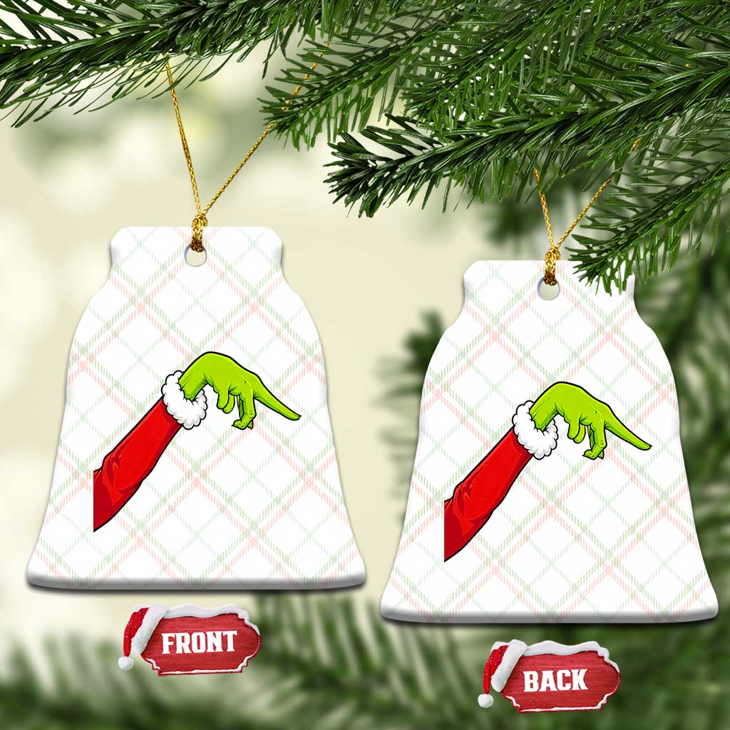 Funny Green Hand Basketball Pointing Meme Ceramic Ornament Christmas Holiday Gift TS12 Print Your Wear