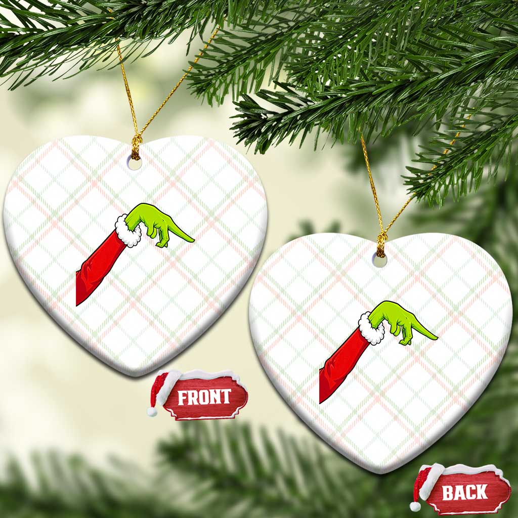 Funny Green Hand Basketball Pointing Meme Ceramic Ornament Christmas Holiday Gift TS12 Print Your Wear