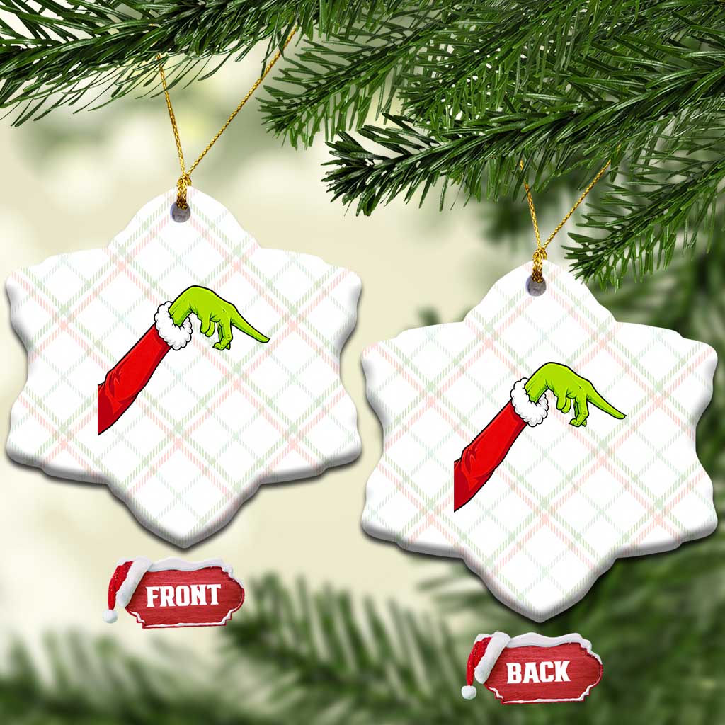 Funny Green Hand Basketball Pointing Meme Ceramic Ornament Christmas Holiday Gift TS12 Print Your Wear