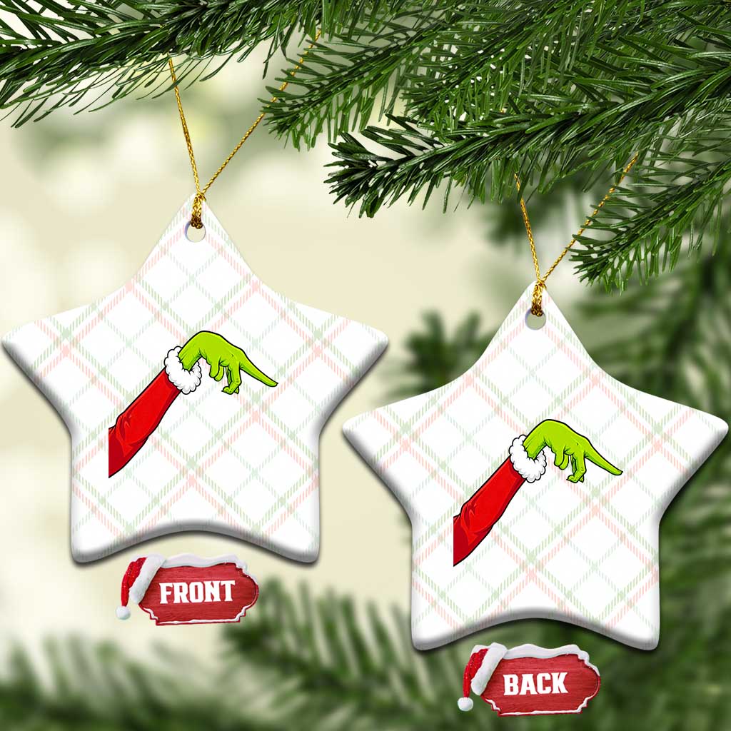 Funny Green Hand Basketball Pointing Meme Ceramic Ornament Christmas Holiday Gift TS12 Print Your Wear