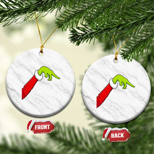 Funny Green Hand Basketball Pointing Meme Ceramic Ornament Christmas Holiday Gift TS12 1pc White Marble Print Your Wear
