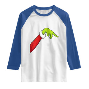 Funny Green Hand Basketball Pointing Meme Raglan Shirt Christmas Holiday Gift TS12 White Royal Print Your Wear