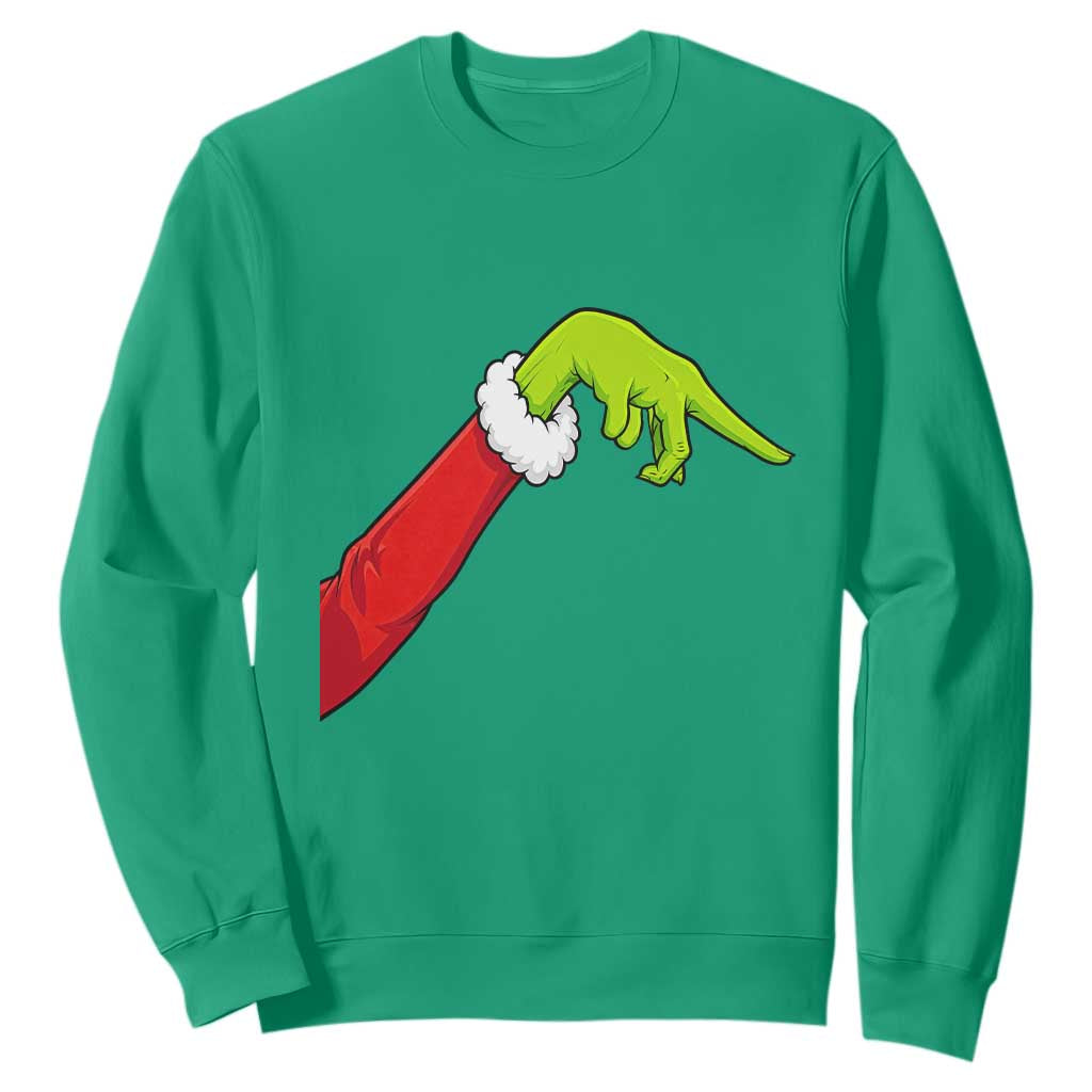 Funny Green Hand Basketball Pointing Meme Sweatshirt Christmas Holiday Gift TS12 Irish Green Print Your Wear