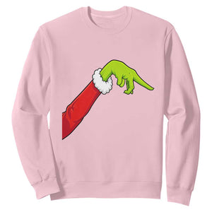 Funny Green Hand Basketball Pointing Meme Sweatshirt Christmas Holiday Gift TS12 Light Pink Print Your Wear