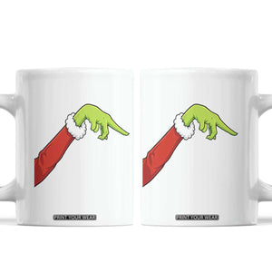 Funny Green Hand Basketball Pointing Meme Coffee Mug Christmas Holiday Gift TS12 White Print Your Wear