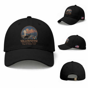 Yellowstone National Park Do Not Pet The Fluffy Cows Baseball Cap Amusing Bison Encounter Campsite Toss TS12 Baseball Cap Universal Fit Black Print Your Wear