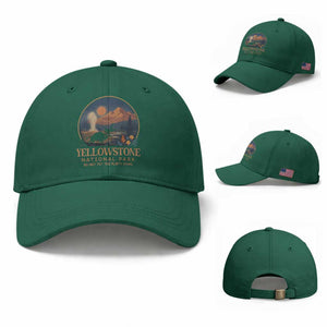 Yellowstone National Park Do Not Pet The Fluffy Cows Baseball Cap Amusing Bison Encounter Campsite Toss TS12 Baseball Cap Universal Fit Irish Green Print Your Wear