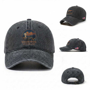 Yellowstone National Park Do Not Pet The Fluffy Cows Washed Cotton Baseball Cap Amusing Bison Encounter Campsite Toss TS12 Washed Cap Universal Fit Dark Gray Print Your Wear