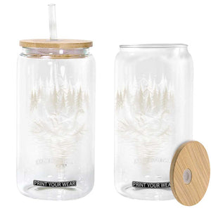 Funny Bigfoot Water Skiing Behind Nessie Glass Can Cryptid Lover TS12 Print Your Wear