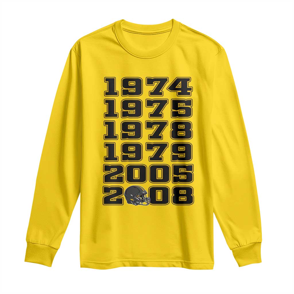Six Historic Championship Seasons Long Sleeve Shirt Vintage Football Fan Graphic TS12 Daisy Print Your Wear